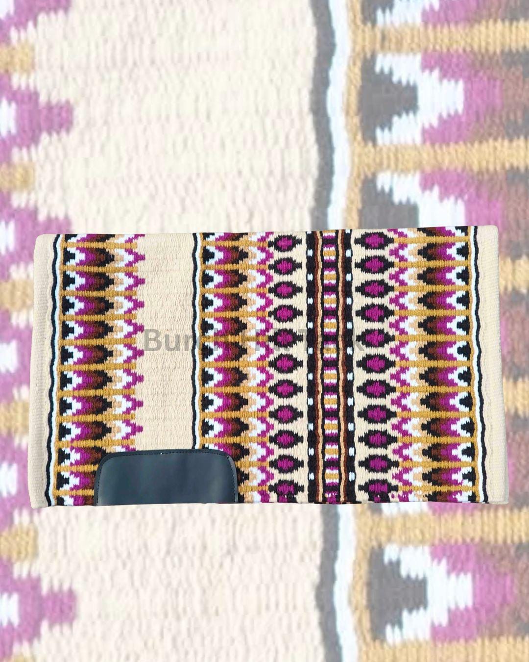 Pink & Cream Western Pleasure Ranch Riding Saddle Pad | Handcrafted Show Horse Tack