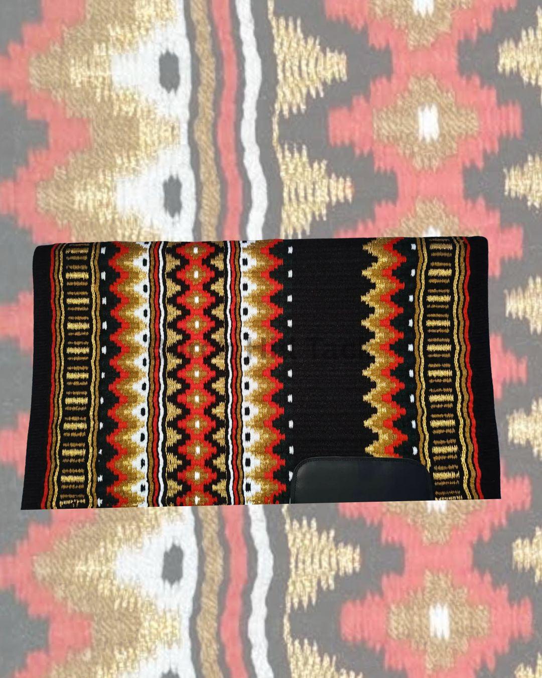 Red & Gold Western Pleasure Ranch Riding Saddle Pad | Handcrafted Show Horse Tack