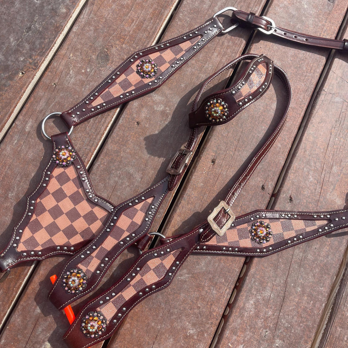 Brown Checker Tack Set- Ready to ship