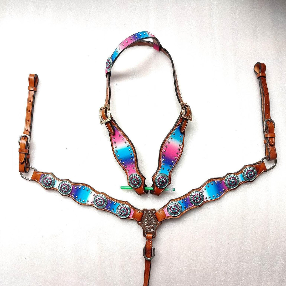 Rainbow Western Barrel Racing Tack Set| Made to Order