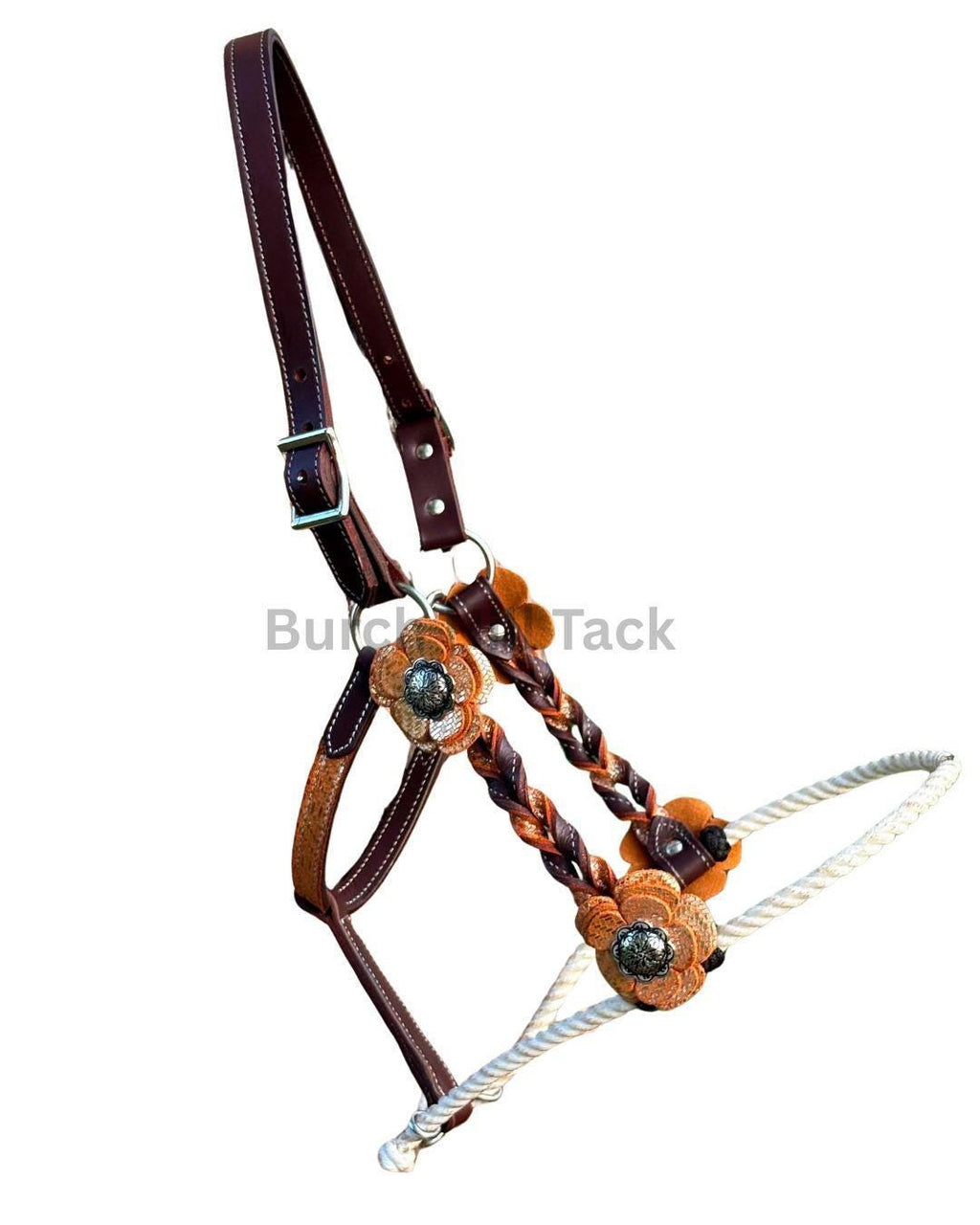 Orange floral Western Halter