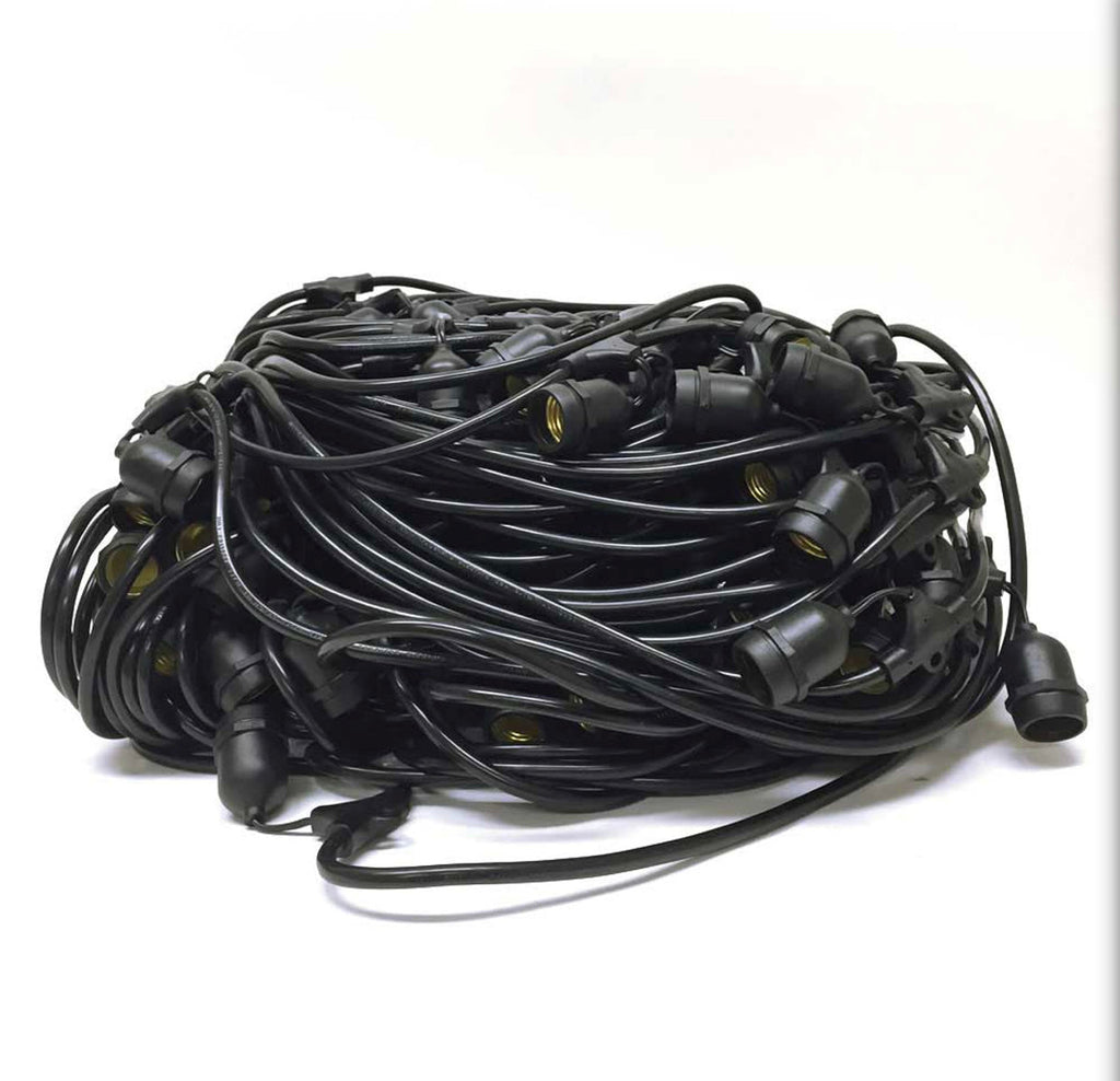 48Ft Pro Vintage Edition Plug-In Outdoor Heavy Quality 40W Commercial String Lights-15 Bulbs