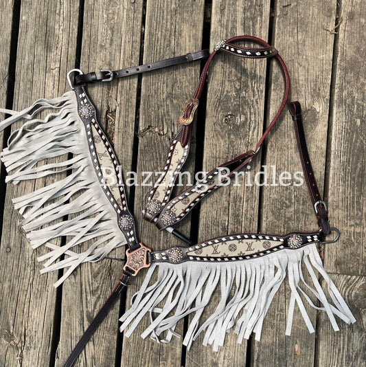 Luxury Fashion Tack Set with Fringe ( open for pre ordering) - Blazzing Bridles
