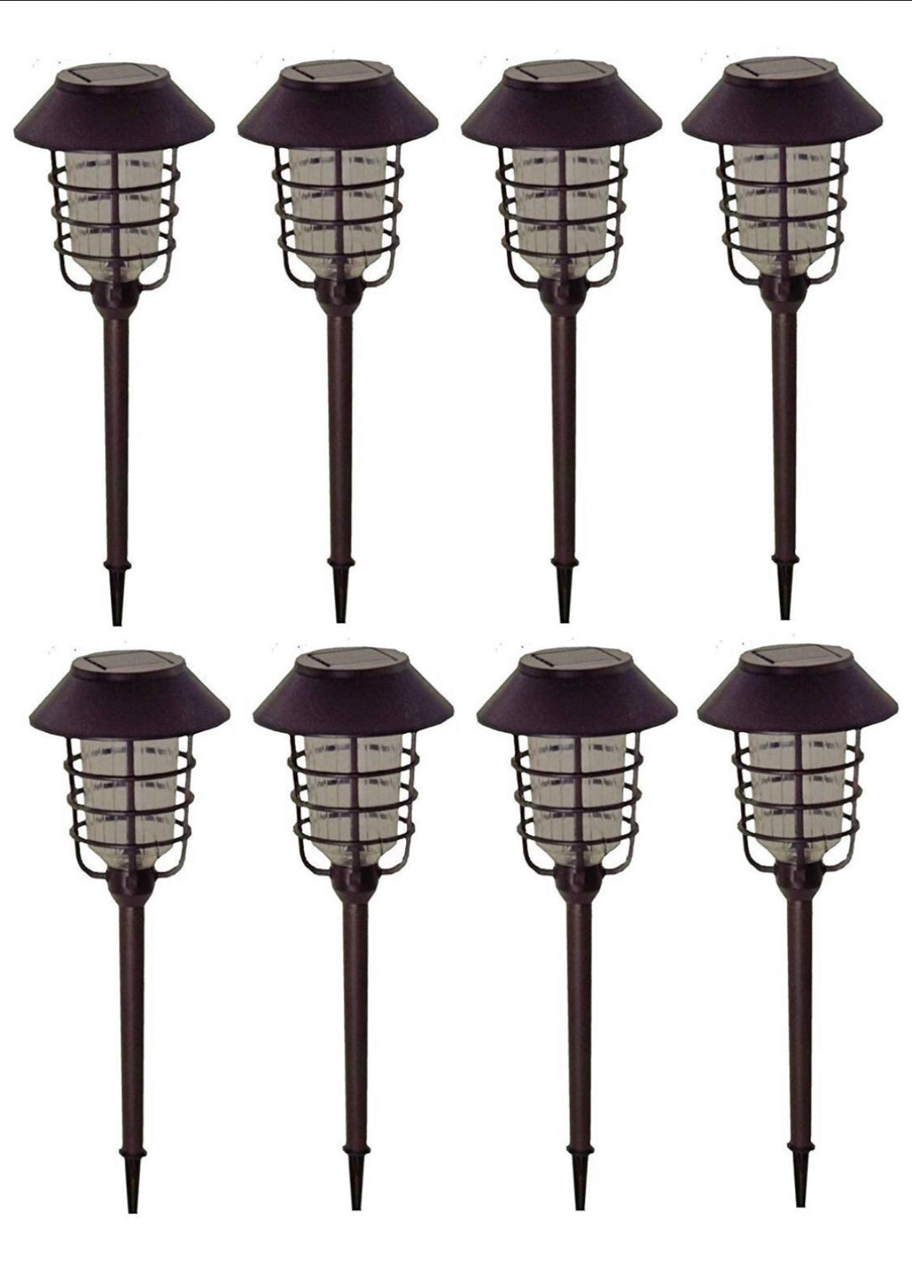 Smartyard Solar LED Large Pathway Lights Oil Rubbed Bronze 8-Pk