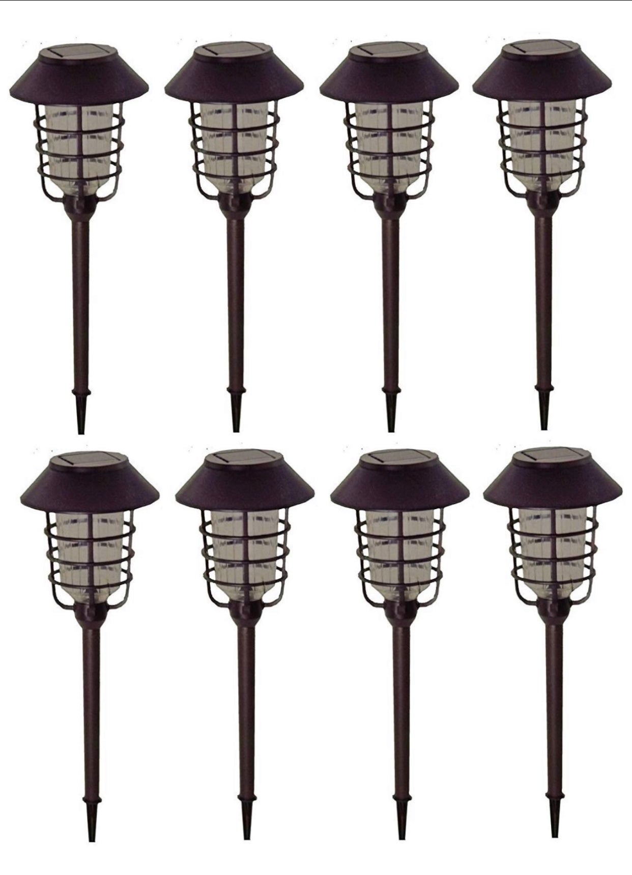 Smartyard Solar LED Large Pathway Lights Oil Rubbed Bronze 8-Pk