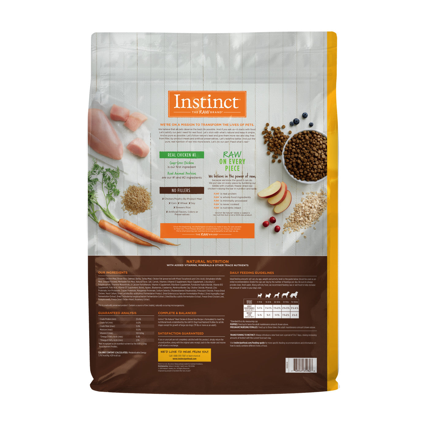 Instinct Adult Be Natural Chicken and Brown Rice Dry Dog Food (25lb)
