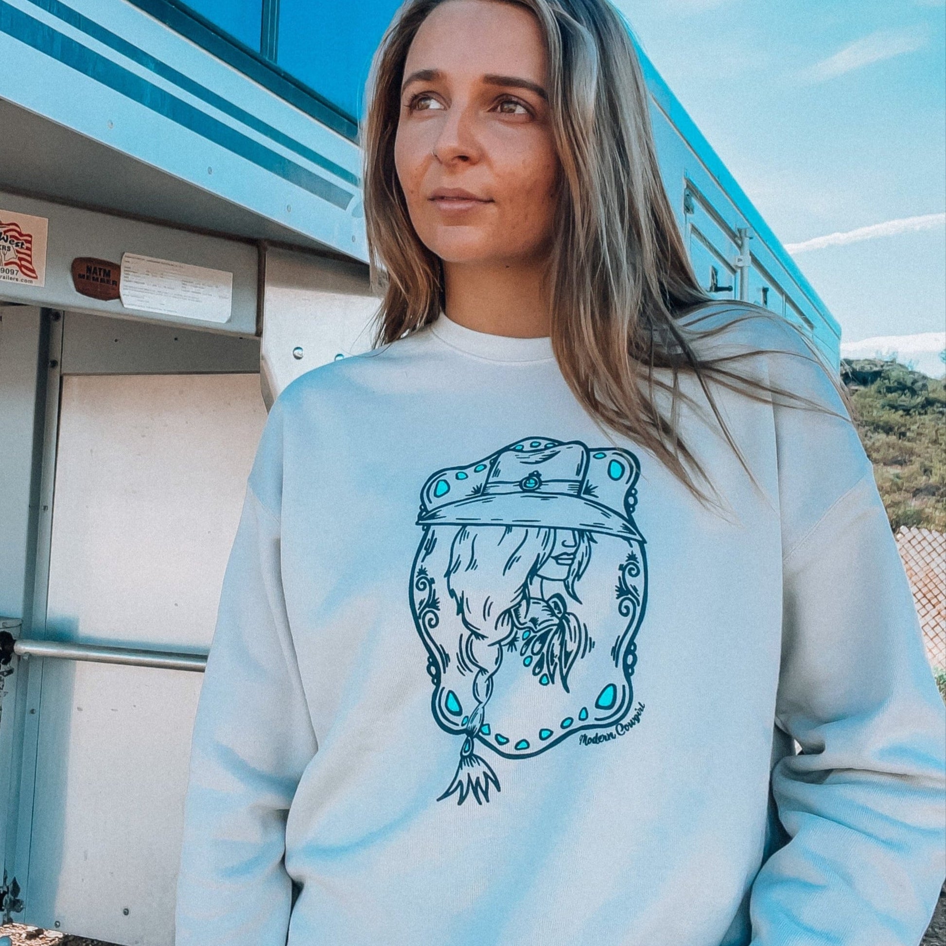 Gypsy Cowgirl Silhouette Crewneck Sweatshirt