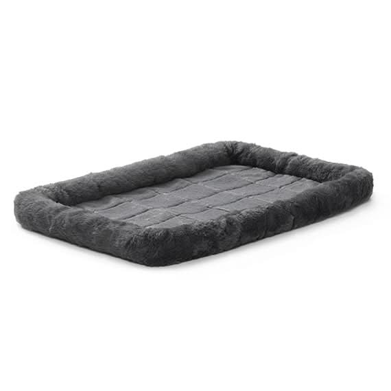 Midwest QuietTime Sheepskin Pet Bed Gray 24x18