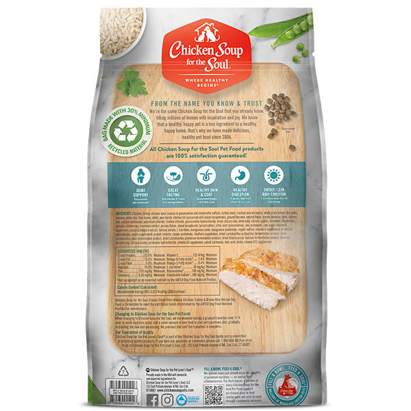 Chicken Soup Mature Chicken,Turkey and Brown Rice Dog Food