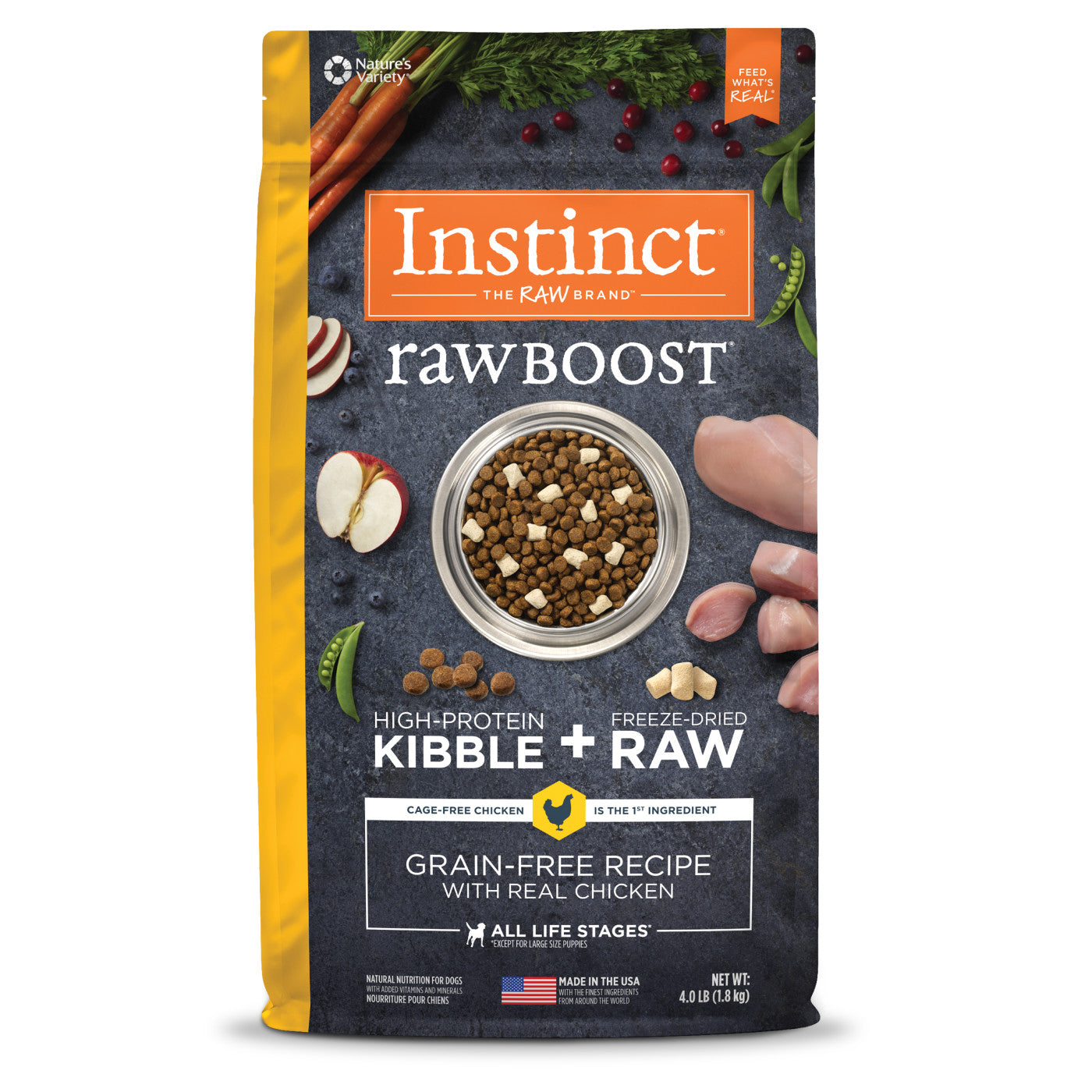 Instinct All Life Stages Raw Boost Grain Free Chicken Dry Dog Food