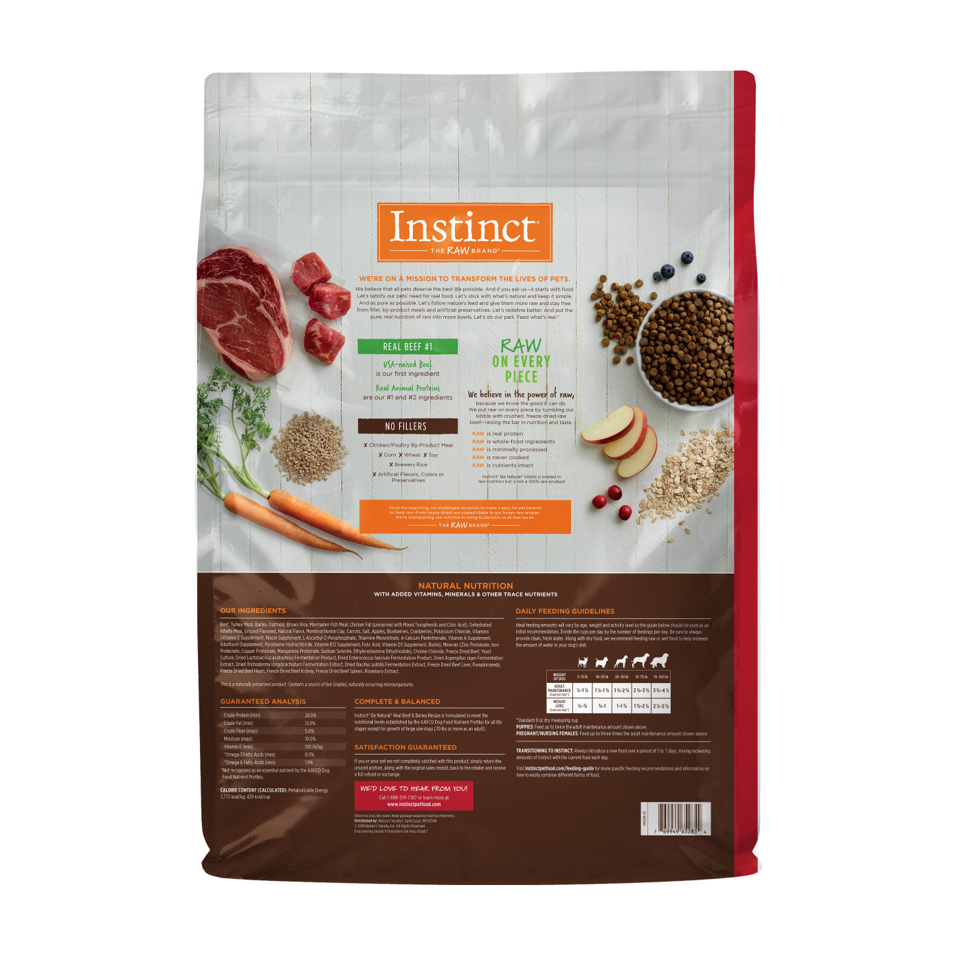 Instinct Adult Be Natural Beef and Barley Dry Dog Food (25lb)