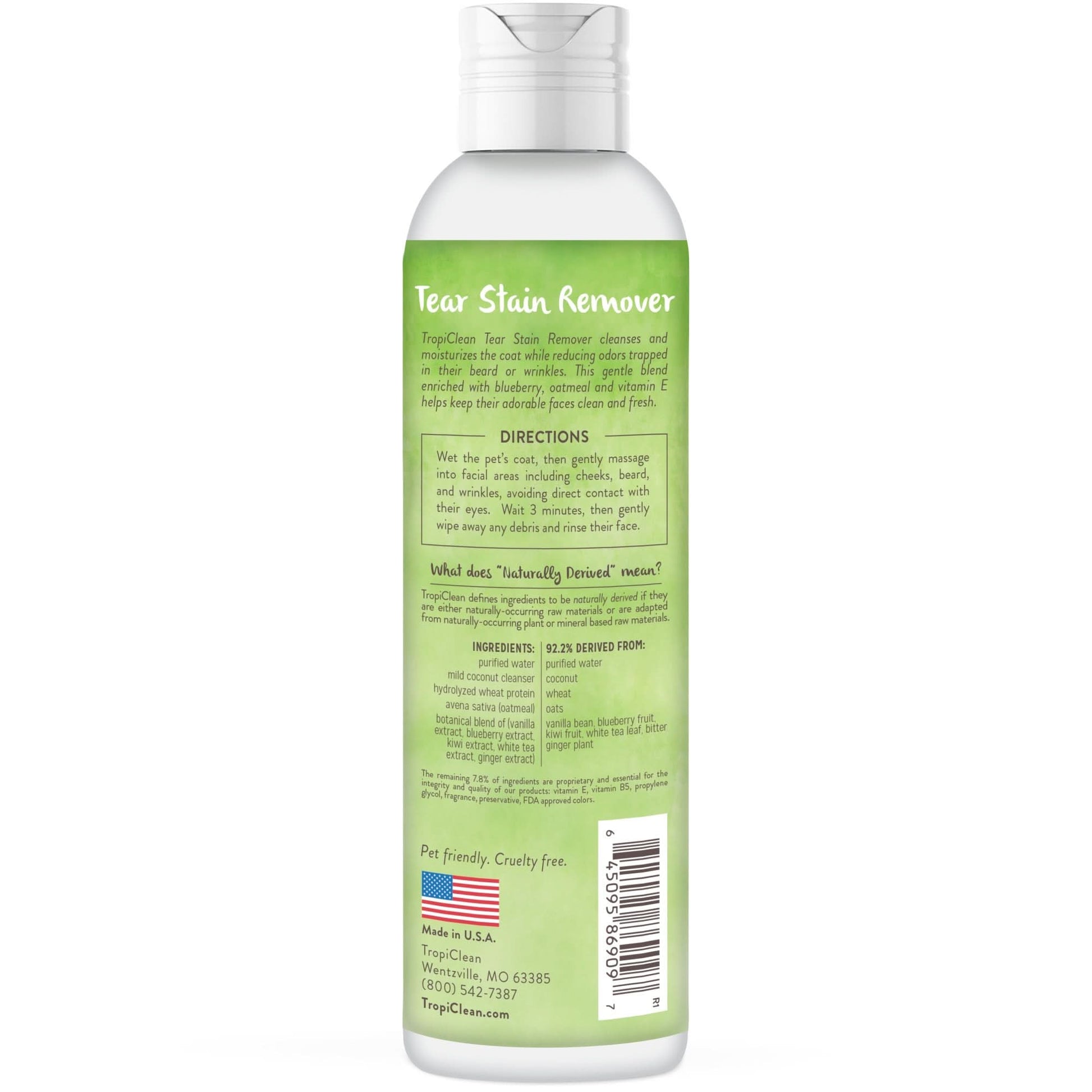 8oz Tropiclean Pet Tear Stain Remover Warm Vanilla