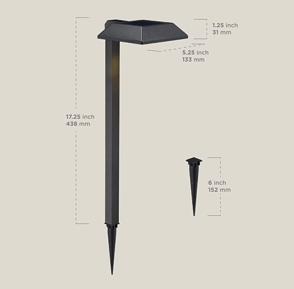 SmartYard Solar LED Pathway Lights 30 Lumen Modern Down Light , 6-Pack