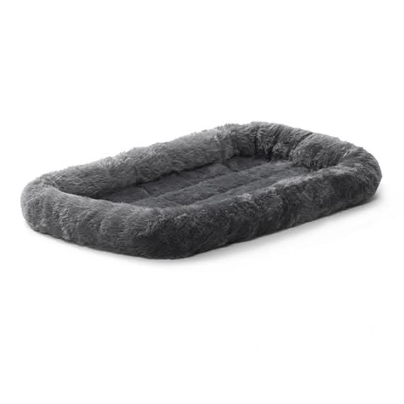 Midwest QuietTime Sheepskin Pet Bed Gray 18x17x12