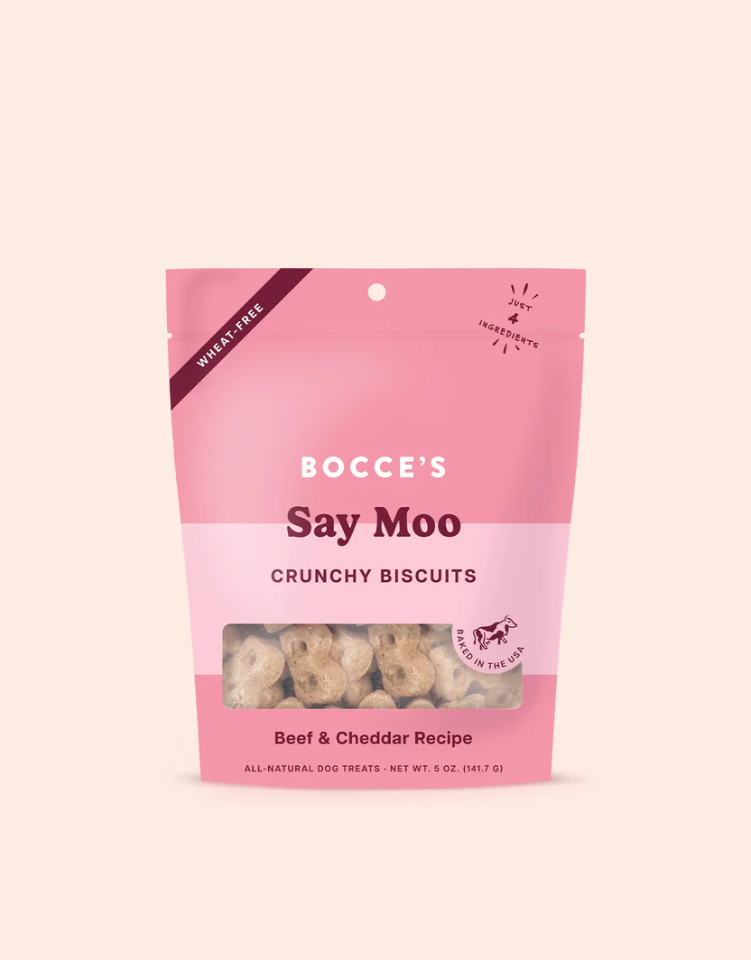 Bocces Say Moo Dog Biscuits (5oz)