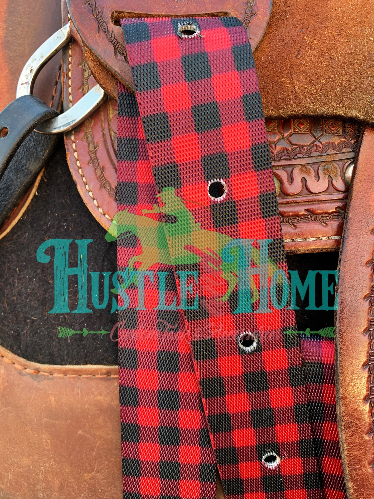 Buffalo Plaid Cinch Strap Set I