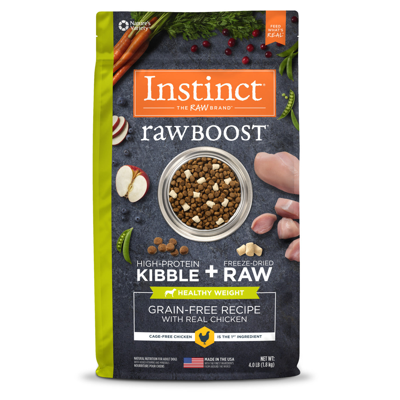 Instinct Raw Boost Adult Healthy Weight Chicken Dry Dog Food (20lb)