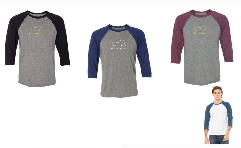 Wine/Grey Baseball Tee