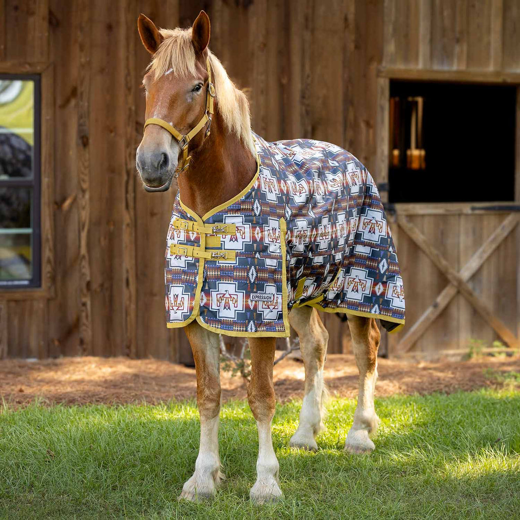 Jeffers Expression 1200D Draft Horse Turnout Blanket, 240 g | Waterproof, Breathable & Safe Design