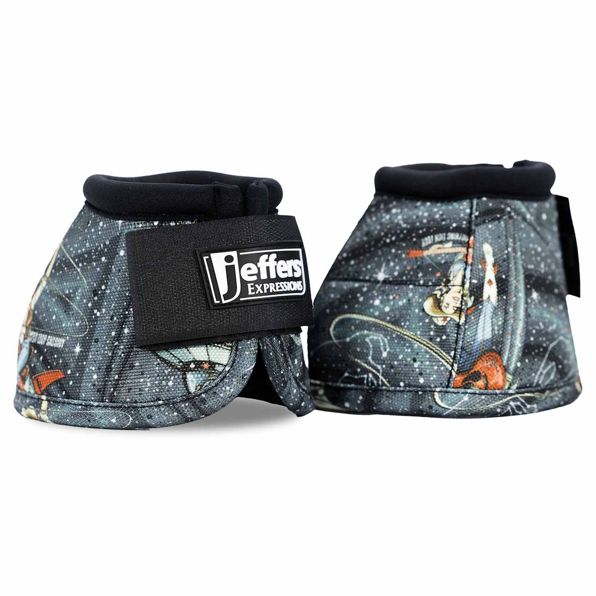 Jeffers Expression No-Turn Bell Boots for Horses, Pair, Nylon