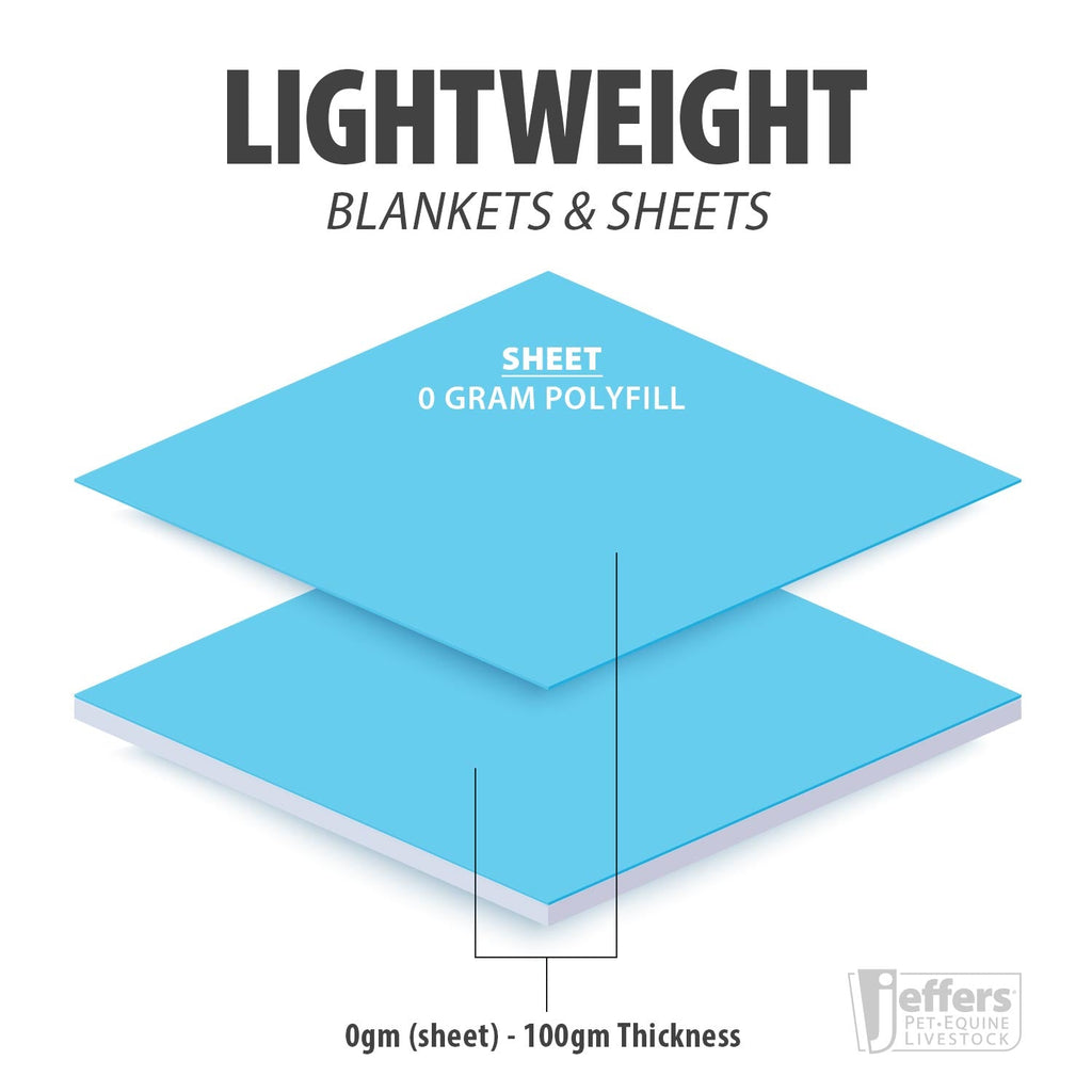 Jeffers Poplar Head "Refuge" 1200D Waterproof Turnout Sheet, 0g Lightweight Horse Blanket