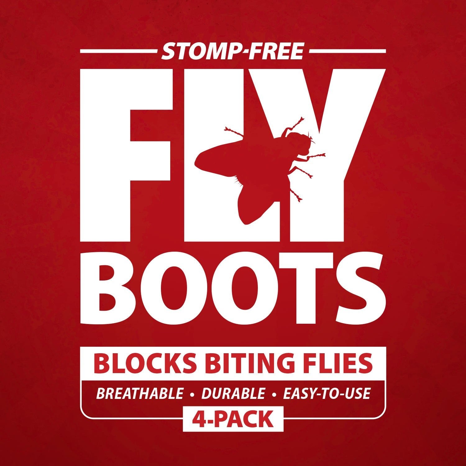 Jeffers Romper Stomper "Stomp-Free" Fly Boots for Horses, 4 pack