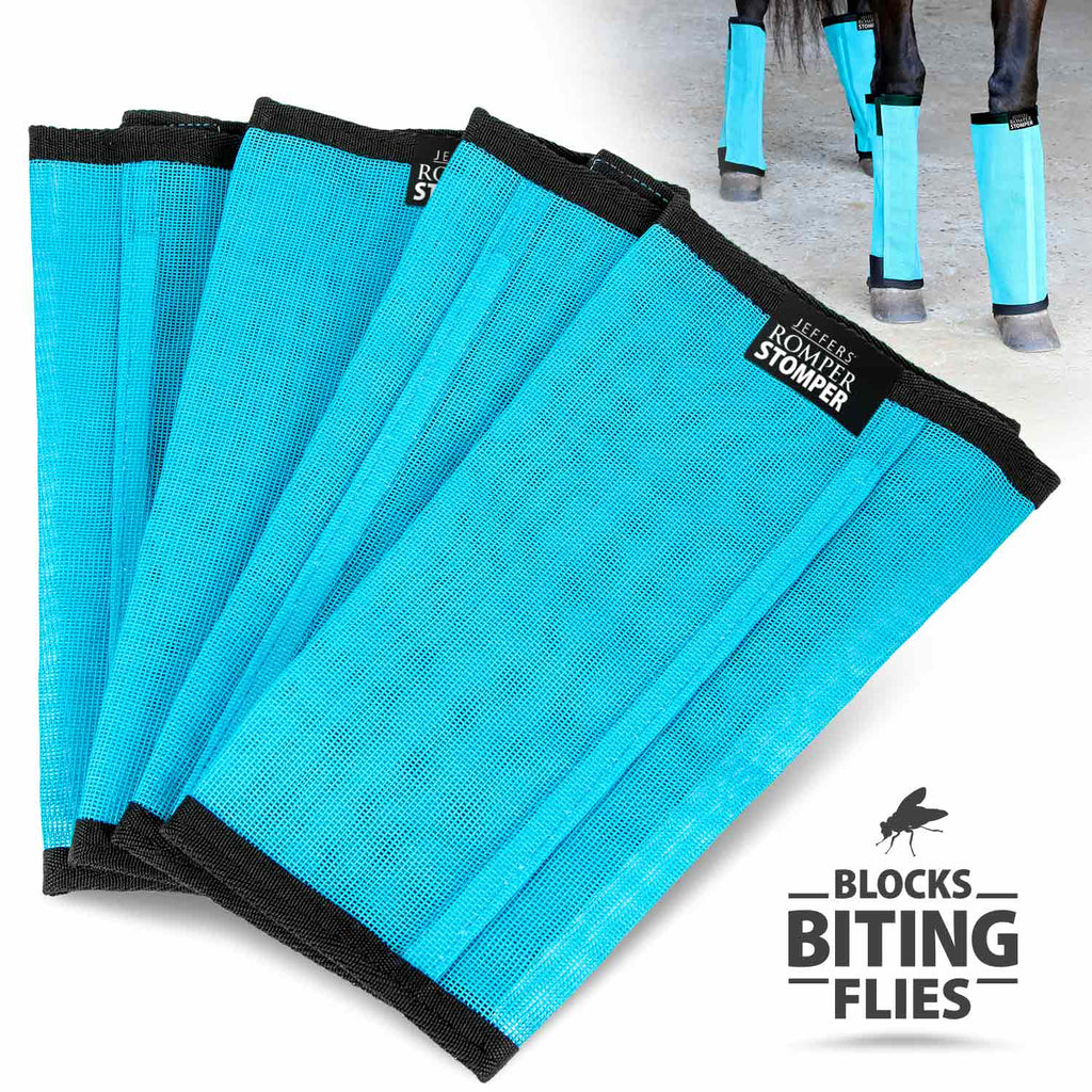 Jeffers Romper Stomper "Stomp-Free" Fly Boots for Horses, 4 pack