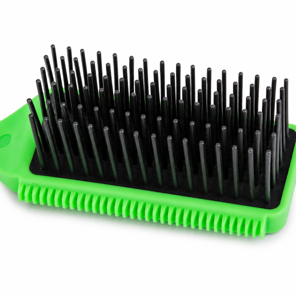 KD-125 3-in-1 Horse Grooming Brush, Shedding Tool & Sweat Scraper