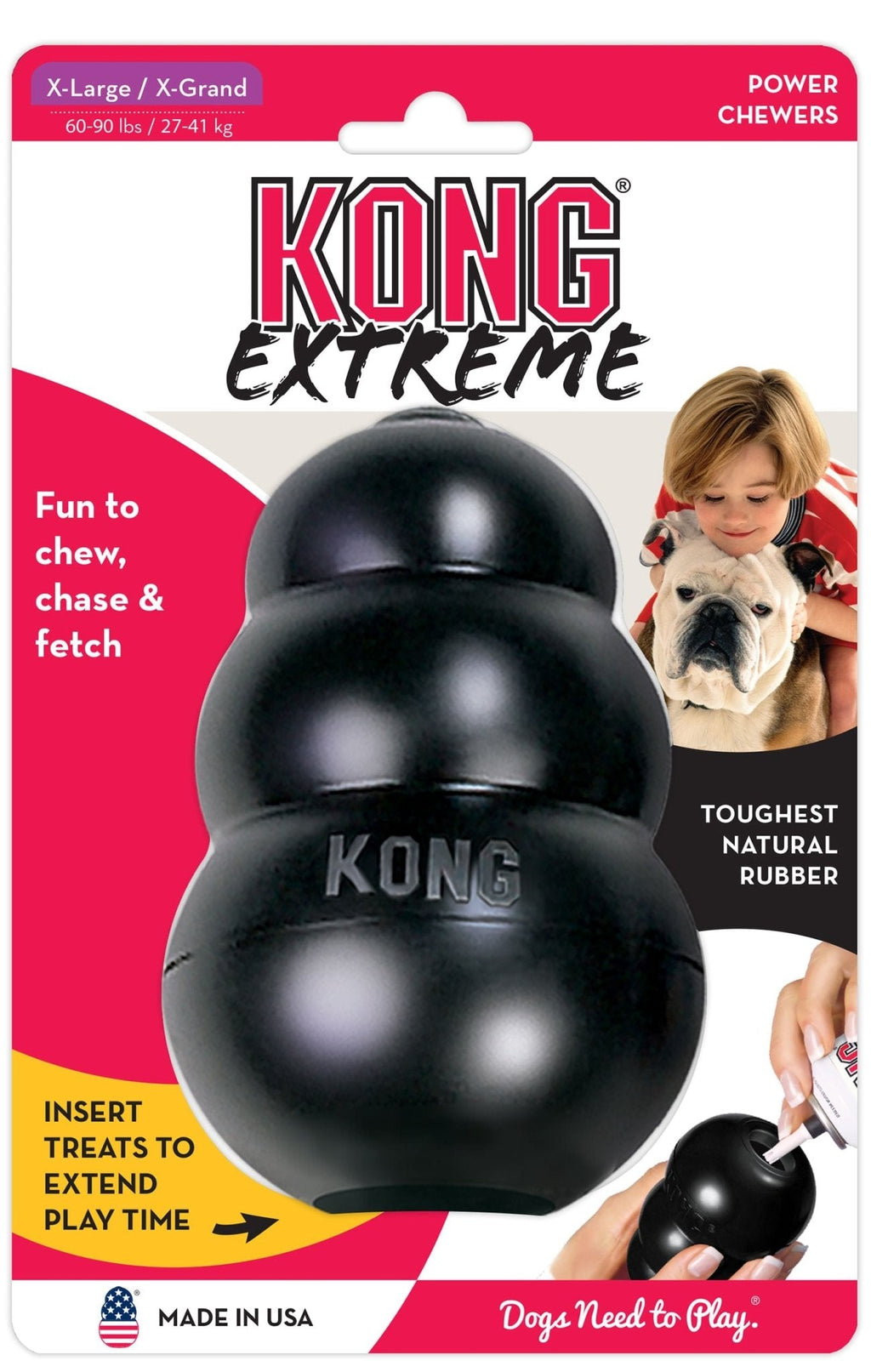 KONG Extreme Treat-Stuffing Dog Toy for Power Chewers
