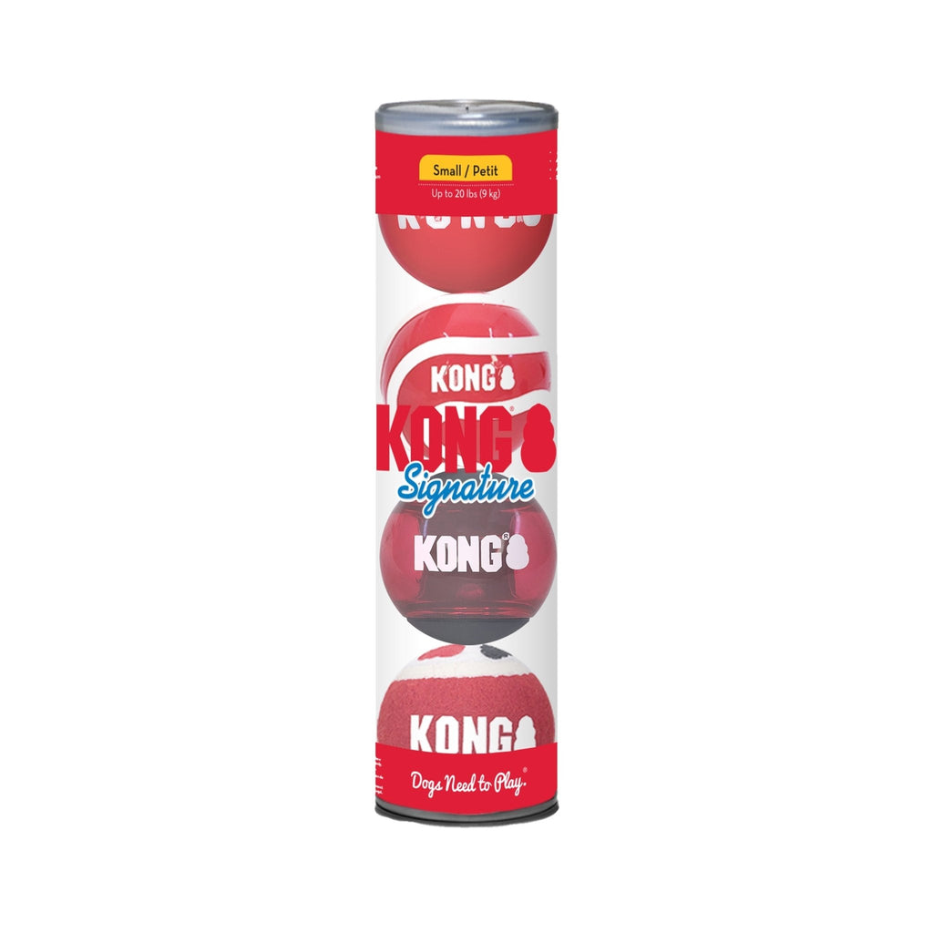 KONG Signature Fetch Dog Toy Balls, Multi-Pack