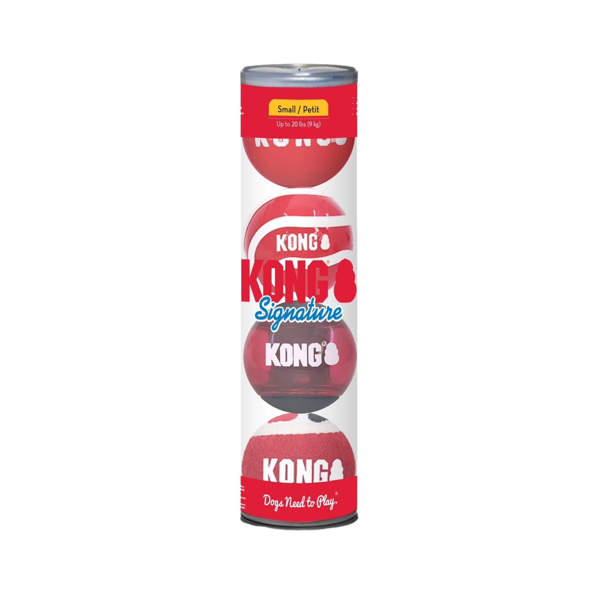 KONG Signature Fetch Dog Toy Balls, Multi-Pack