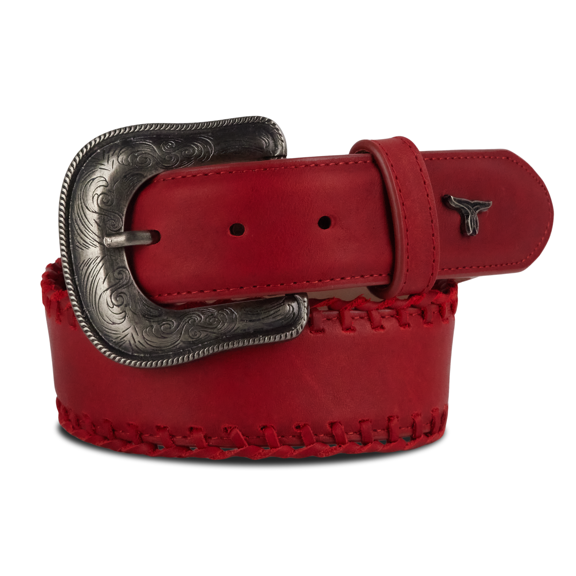 1.5 Woven Belt with Single Buckle-Smoldering Ruby