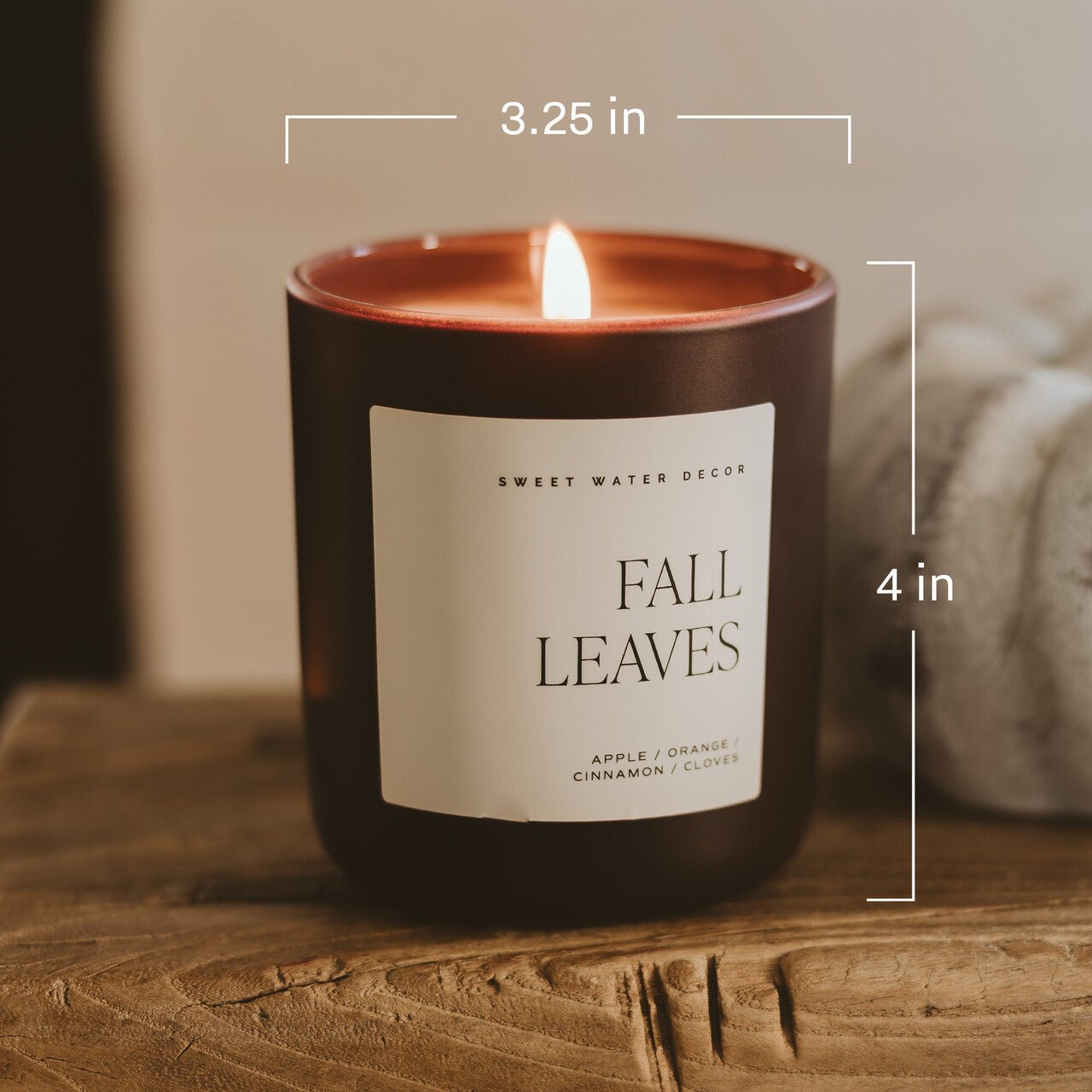 Warm and Cozy Soy Candle - Brown Matte Jar - 15 oz