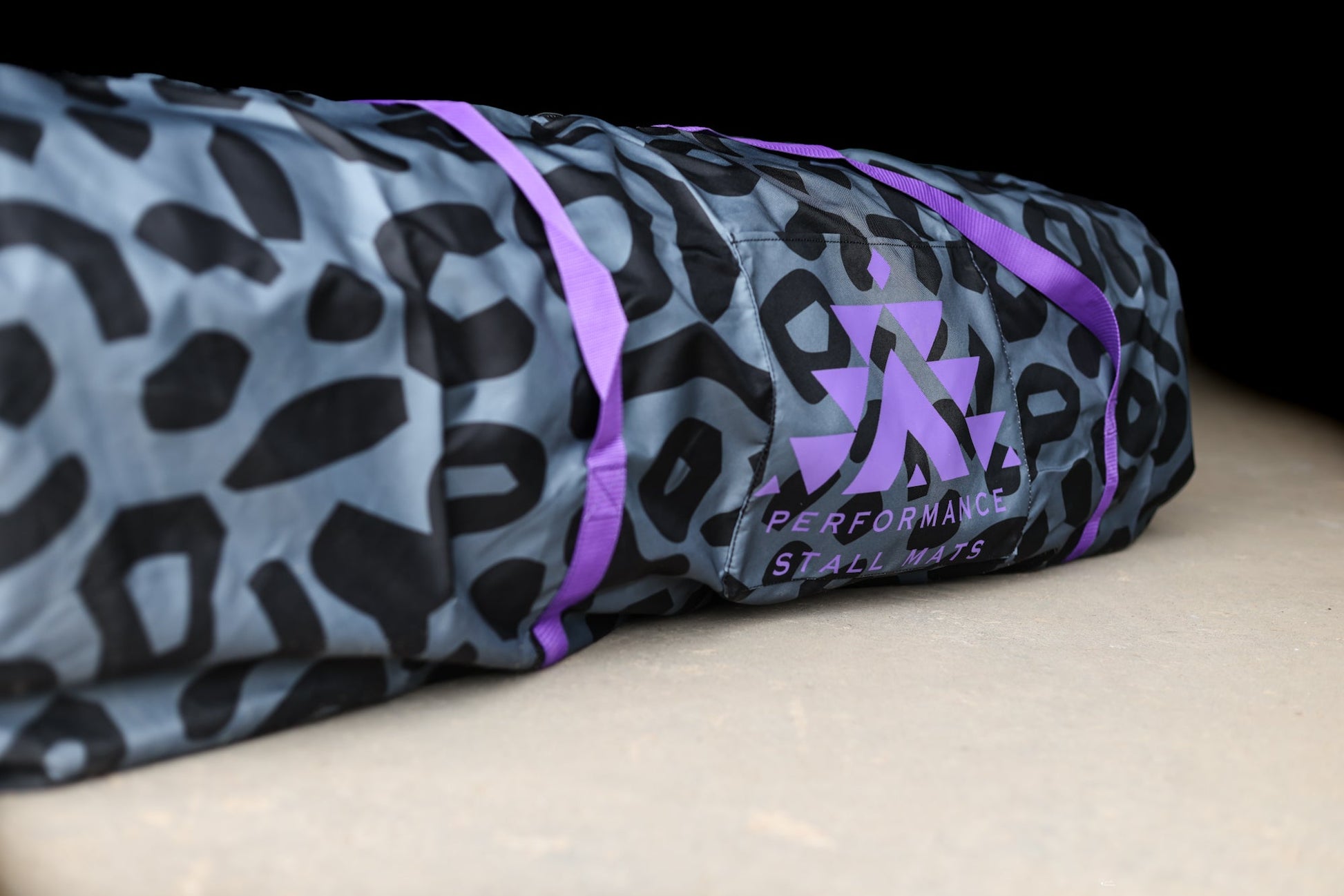 Portable Stall Mat Storage Bag 6x9 Grey Leopard