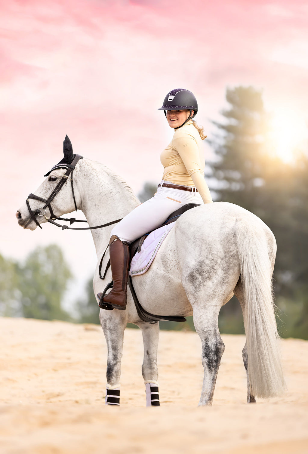 Frosted Lilac Saddle Pad Set