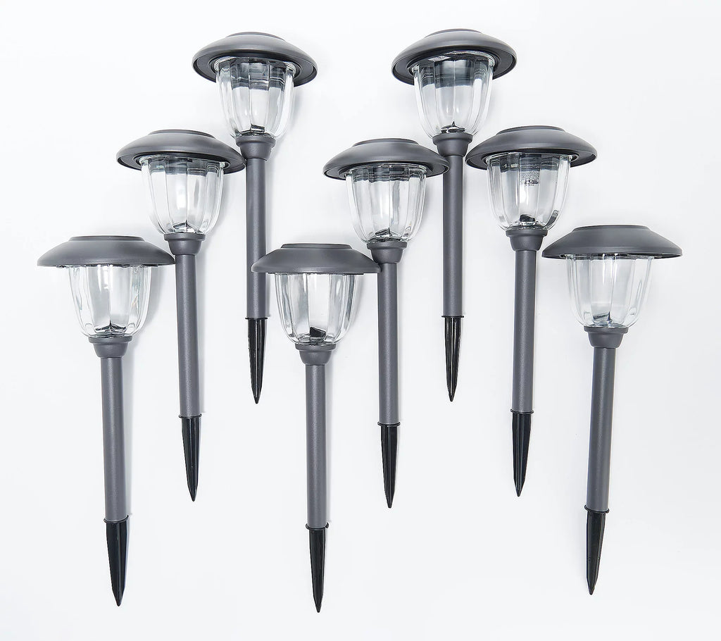 Energizer 8 Pack Color On Demand Solar Pathway Lights Outdoor-Stainless Steel(5 Colors)