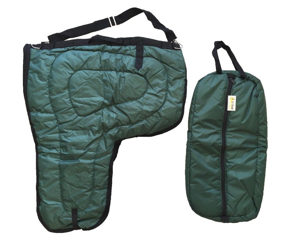 AJ Tack Western Padded Saddle and Bridle Carrier Set