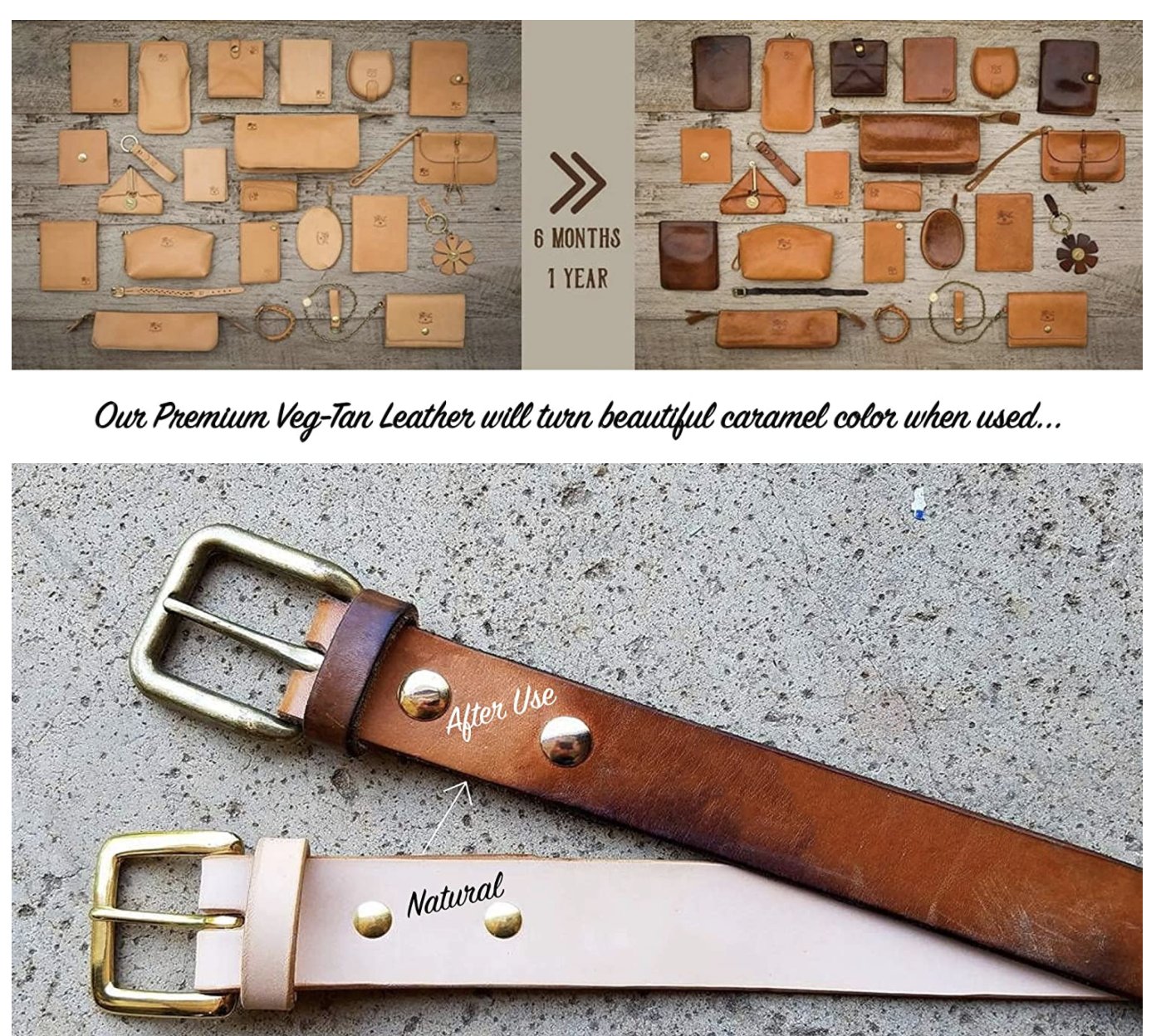 ELW Import Tooling Leather 9/10 oz Natural Belt Blanks/Strips/Straps from Full Grain Vegetable Tanned Tooling Leather up to 55"