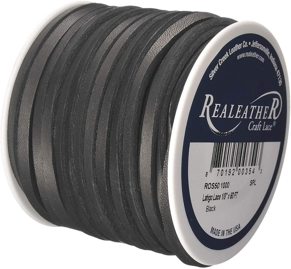 Realeather Latigo Lace Spool, 1/8"x50' - Made USA