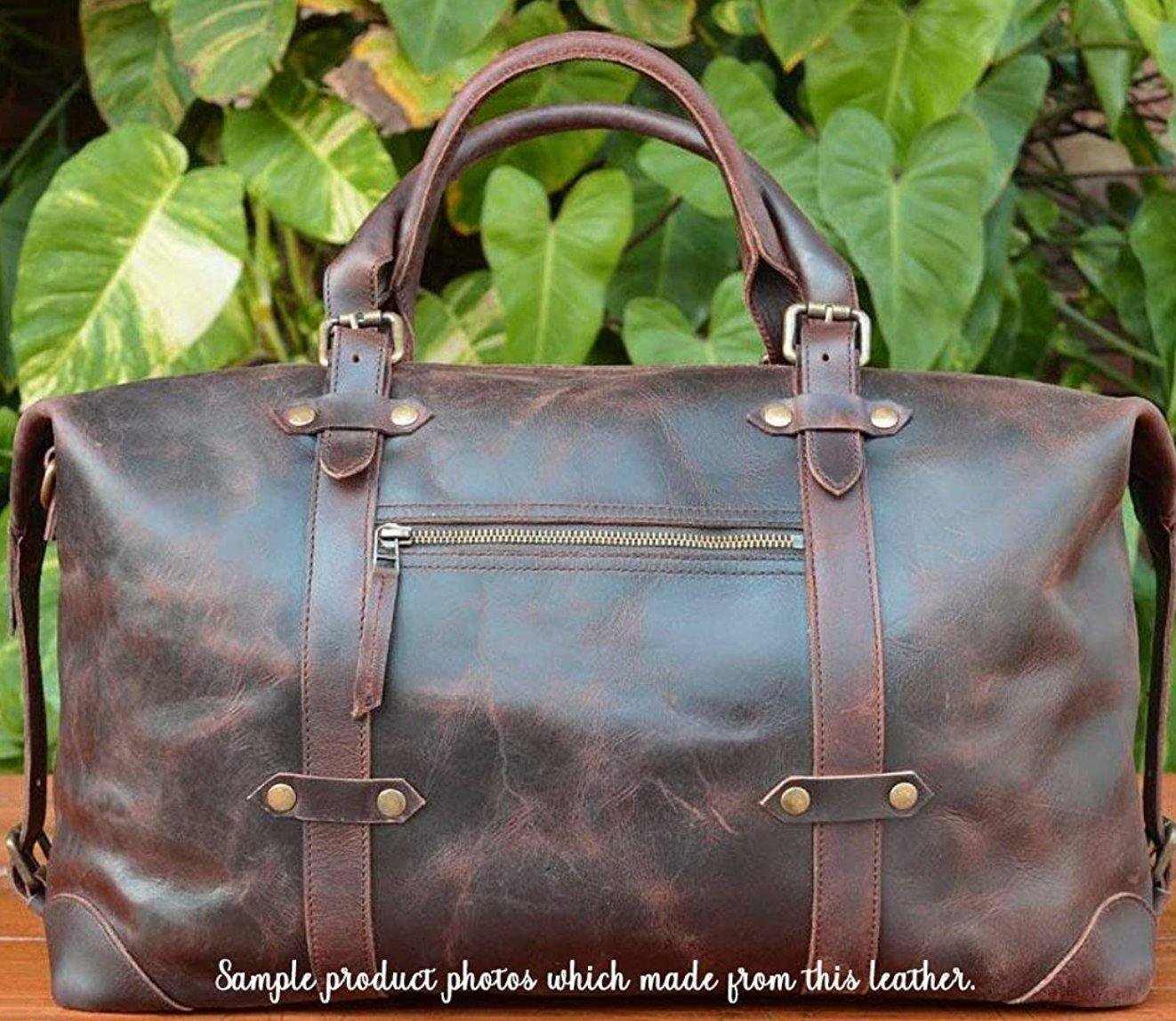 Import Tooling Leather 5/6 oz (2-2.4mm)  Full Grain 100% Cowhide PreCut Sizes 6" to 48" - Medium BROWN