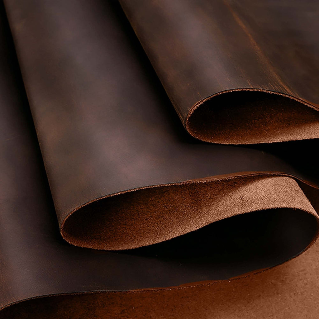 5-6 oz (2-2.4mm) Sable Brown Cowhide  Leather - Full Grain - Pre-Cut Sizes & Hides