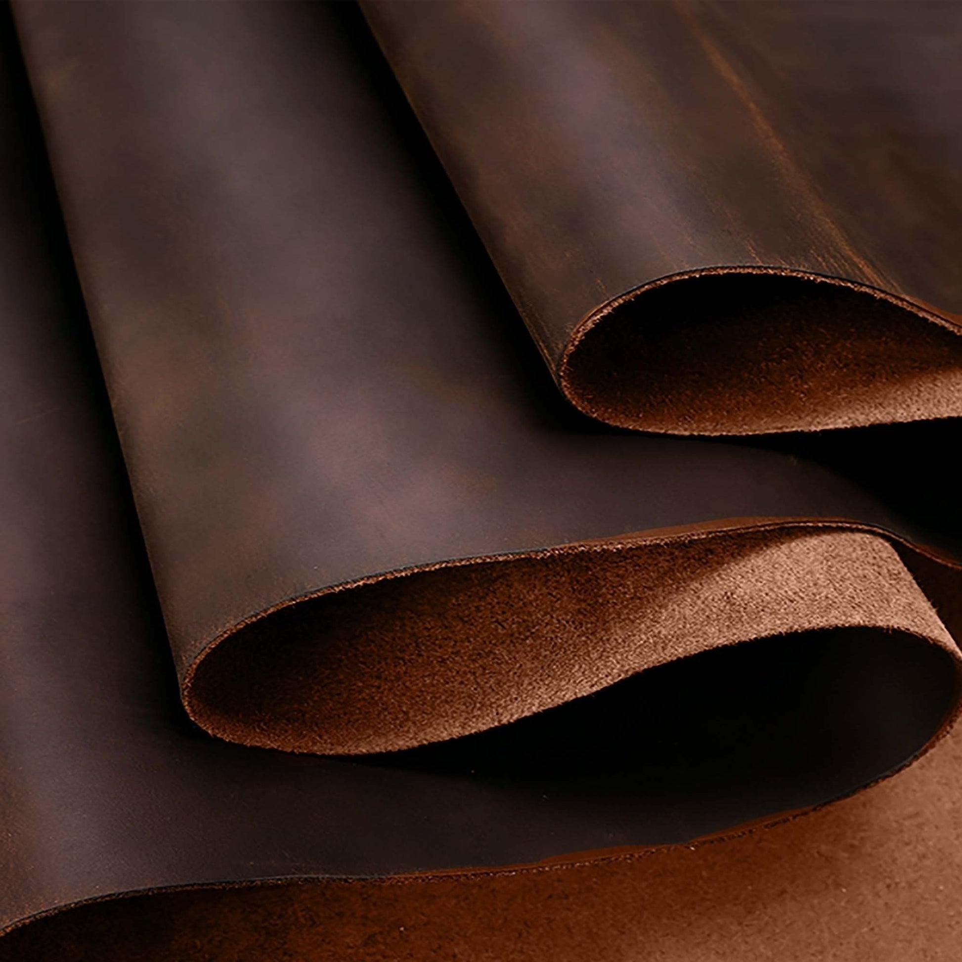 5-6 oz (2-2.4mm) Sable Brown Cowhide  Leather - Full Grain - Pre-Cut Sizes & Hides