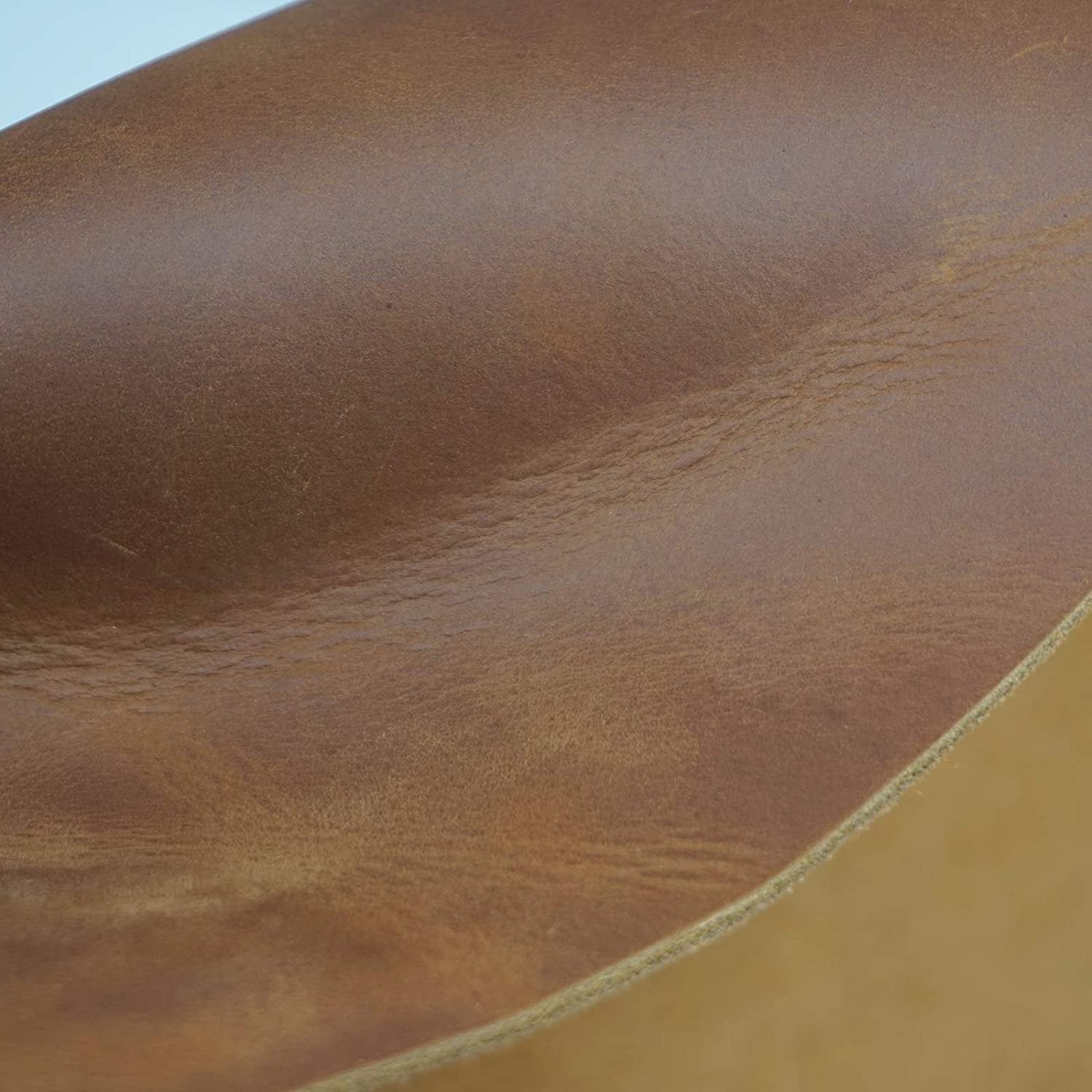 Brown Tooling Leather Square 5-6 oz. (2.0-2.4mm) Thickness Size 12"x48" Cowhide Leather for Crafts Tooling Sewing Hobby Workshop Crafting