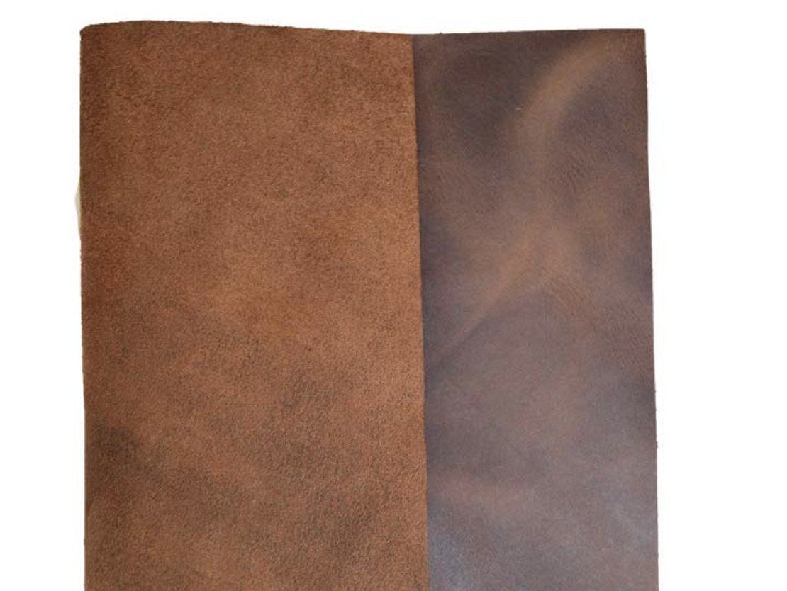 5-6 oz. (2-2.4mm) Full Grain Leather Cowhide | 12"×24" Bourbon Brown