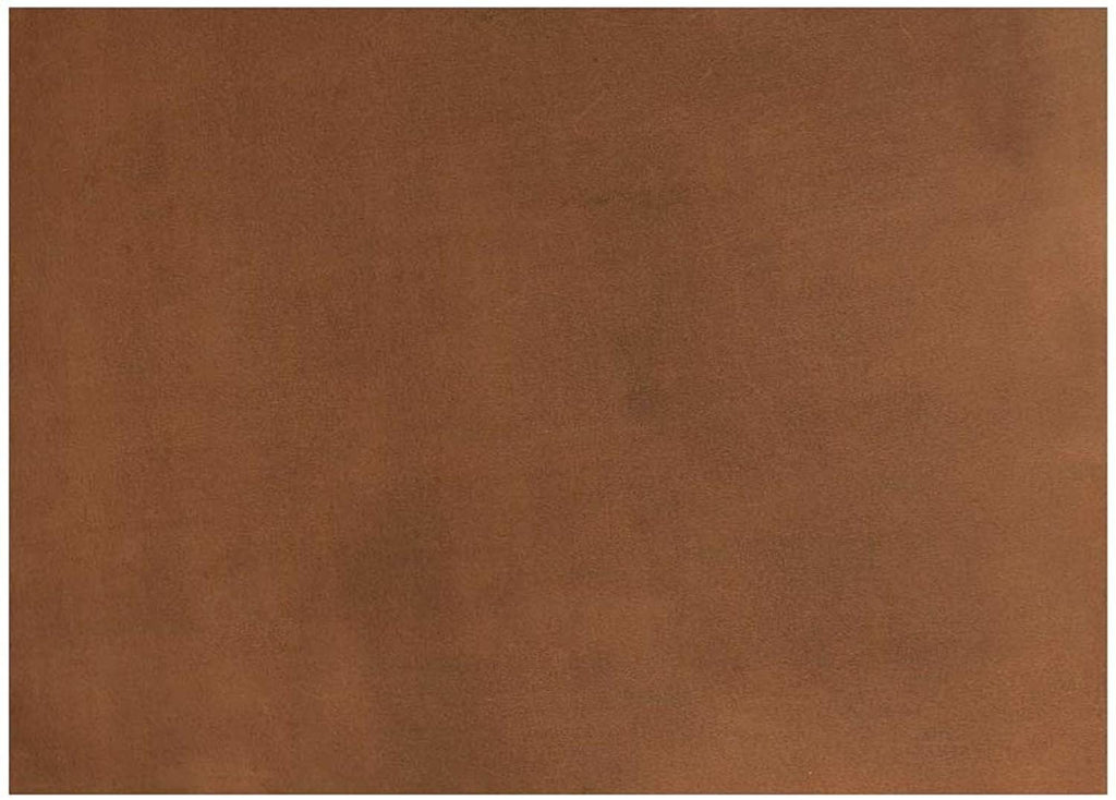 4-6 oz. (1.8-2.4mm) Bourbon Brown Full Grain Leather 16"×18" - Natural Cowhide for Crafts, Wallets, Tooling & Projects