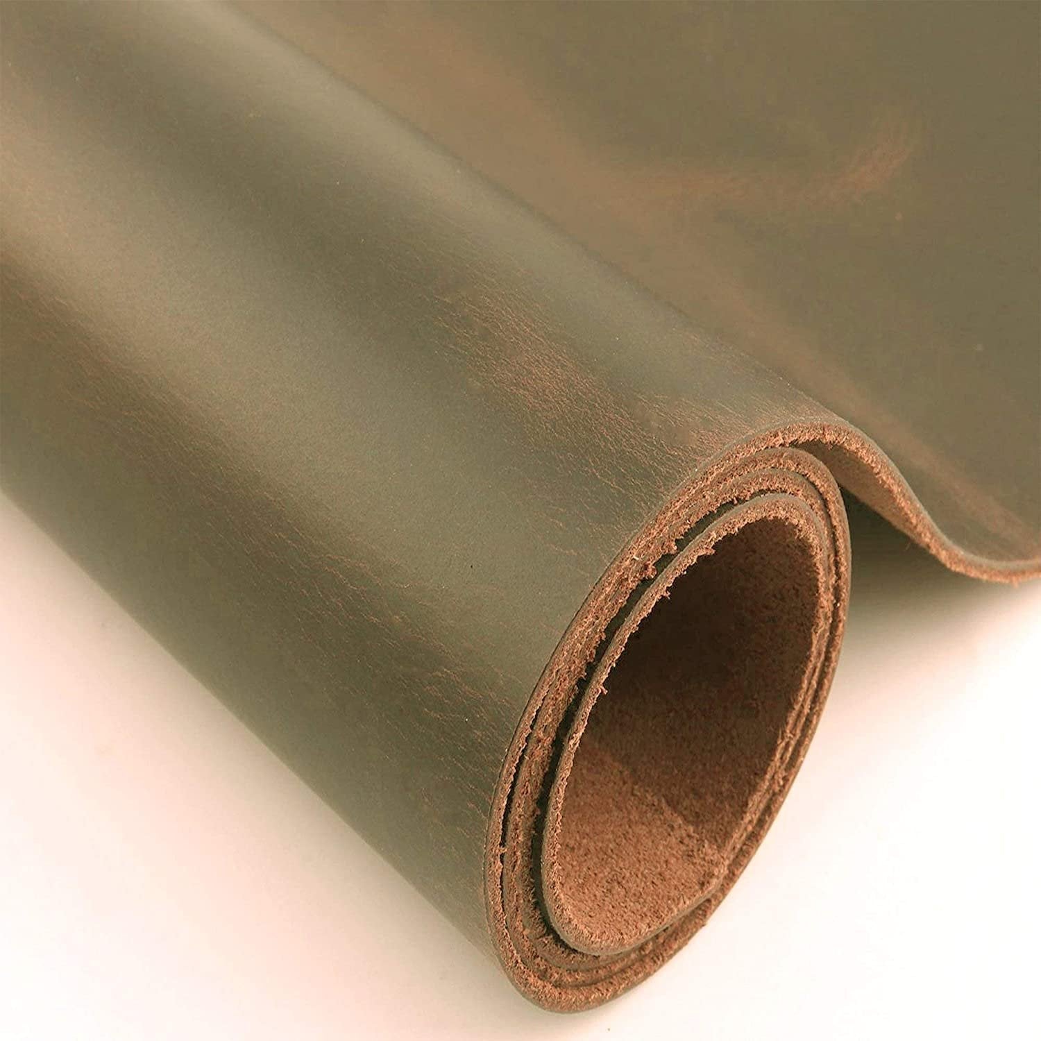 ELW Oil Tanned Leather 5/6 OZ (2-2.4mm) | Full Grain| Pre-Cut Sizes from 6" to 48"| Cowhide Handmade Perfect for Crafting, Sewing, Molding, Workshop