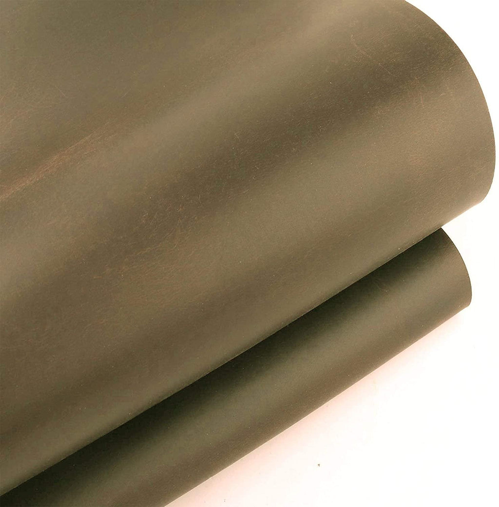 ELW Oil Tanned Leather 5/6 OZ (2-2.4mm) | Full Grain| Pre-Cut Sizes from 6" to 48"| Cowhide Handmade Perfect for Crafting, Sewing, Molding, Workshop