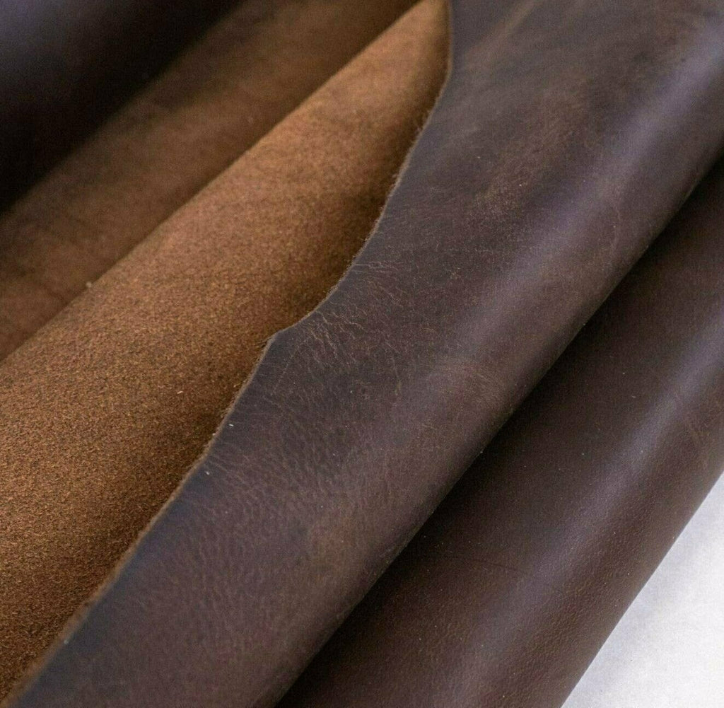 Full Grain Leather 6"x6" Set of 6 Special Offer 100% Cowhide 5/6oz (2.0mm) Brown