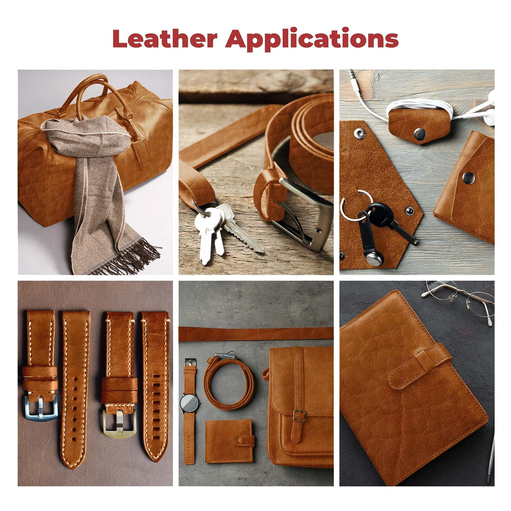 ELW Genuine American Leather Bison 8-9 oz (3.2-3.4mm) Pre-Cut - 4 to 23 SQ FT -Full Grain Leather Bison Hide DIY Craft Projects, Bag, Chap, Motorcycle, Clothing, Jewelry, Moccasins