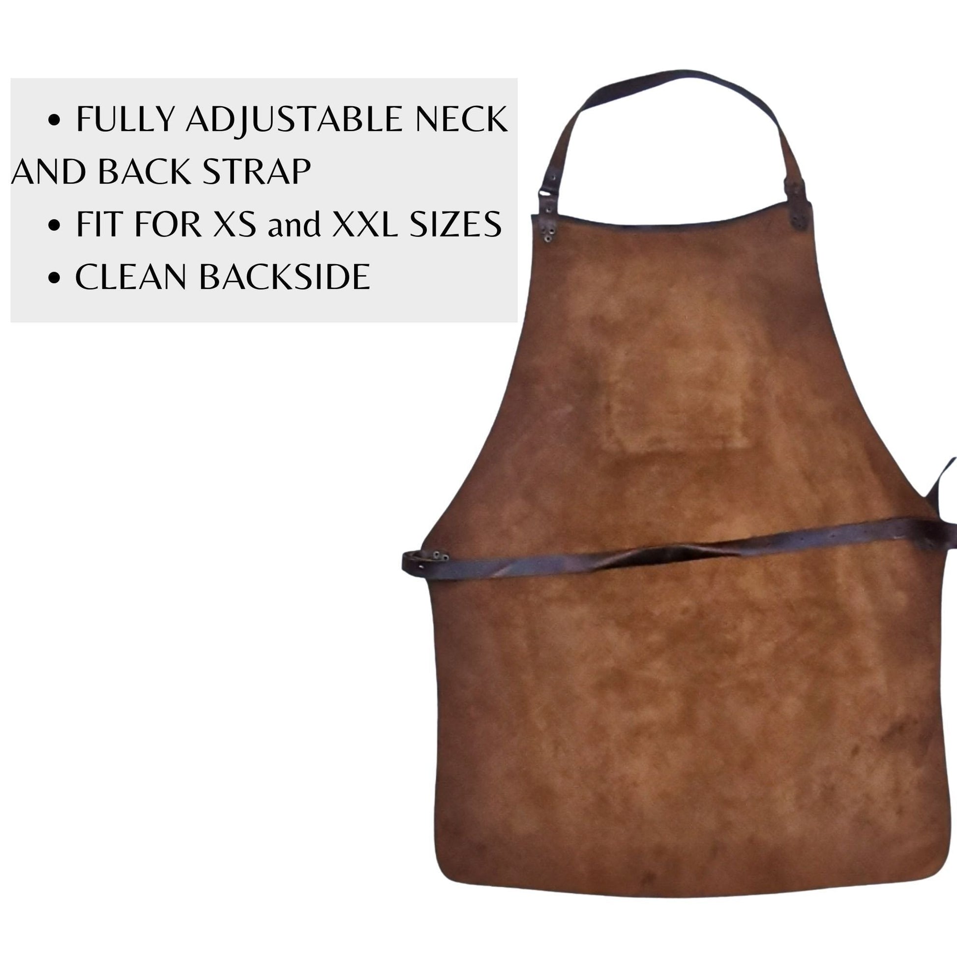 ELW Full Grain Leather Apron-1 Pouch, BBQ Apron, Men & Women's Apron, Kitchen, Cooking, Bartending, Workshop, One Size Fit